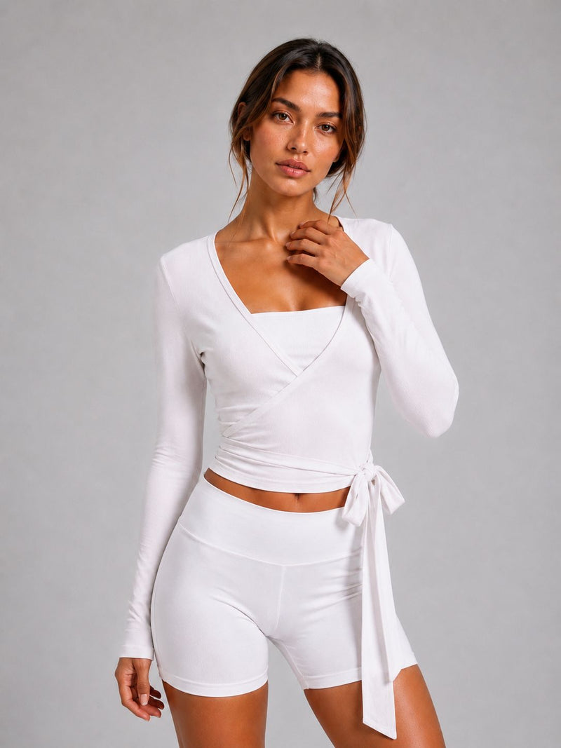 Rube strappy wrap cardigan