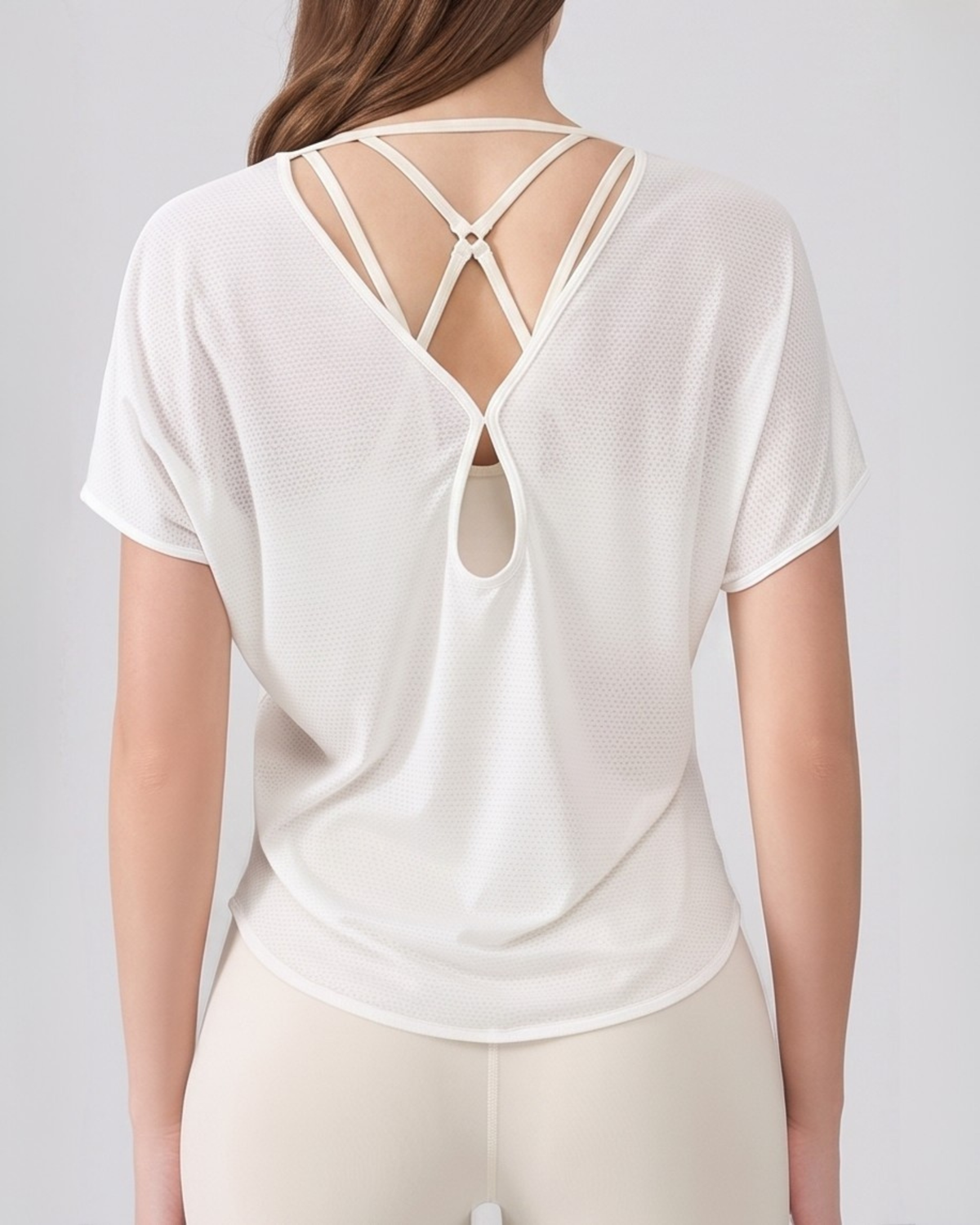 Rubé slouchy cut-out workout top