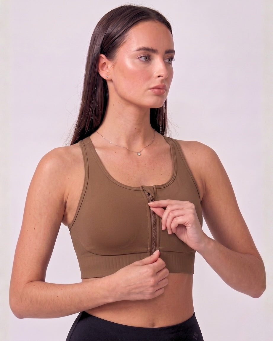 Rubé zip armor high-impact sports bra