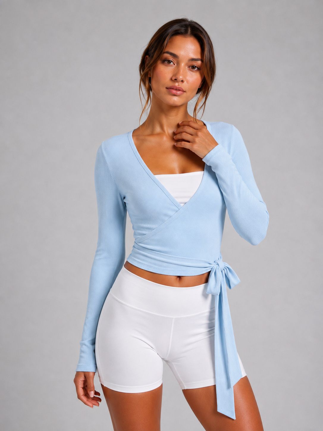 Rube strappy wrap cardigan