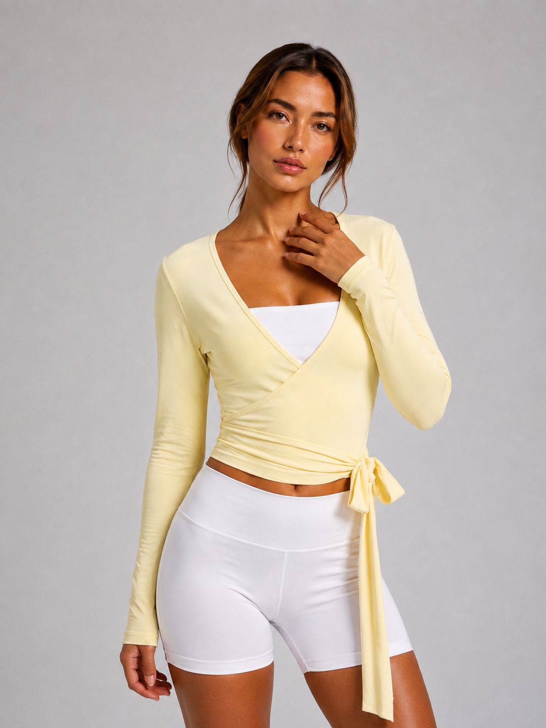 Rube strappy wrap cardigan