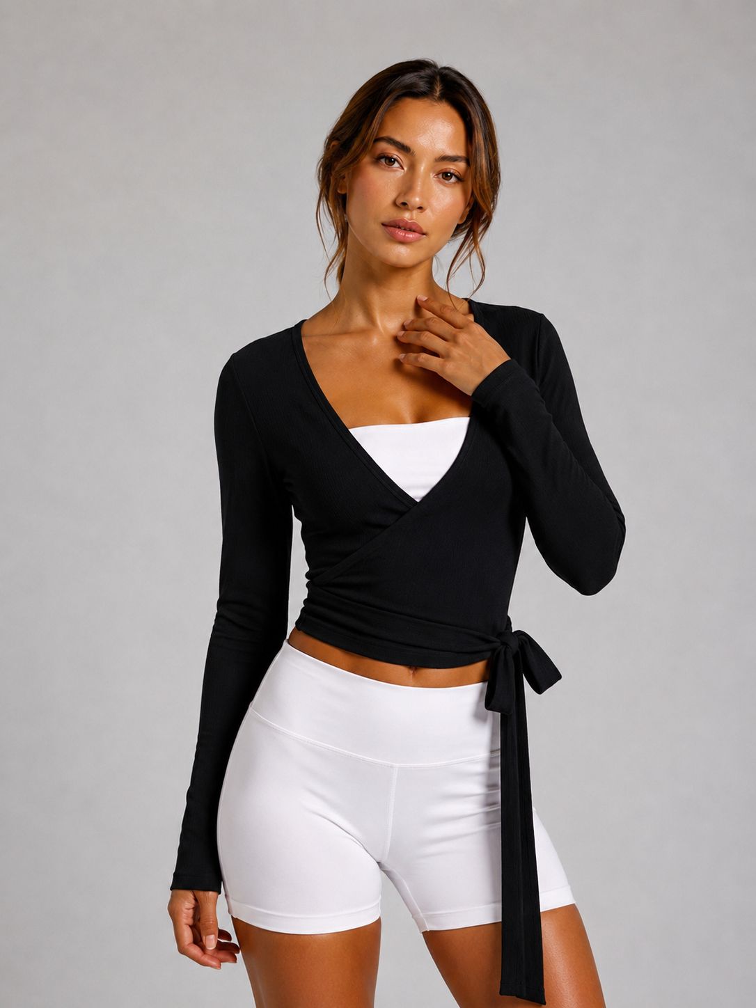 Rube strappy wrap cardigan