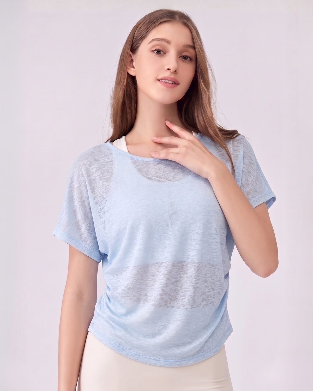 Rubé slouchy cut-out workout top