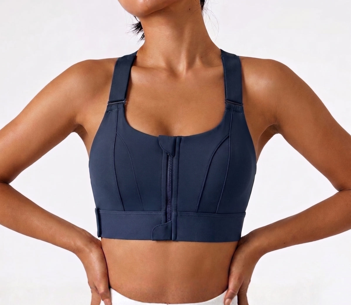 Rubé adjustable front zip sports bra