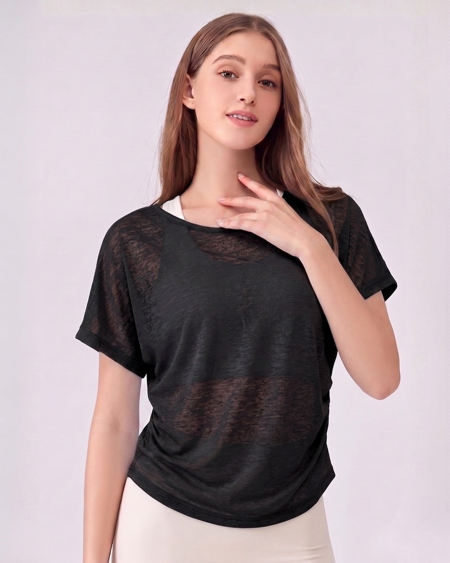 Rubé slouchy cut-out workout top