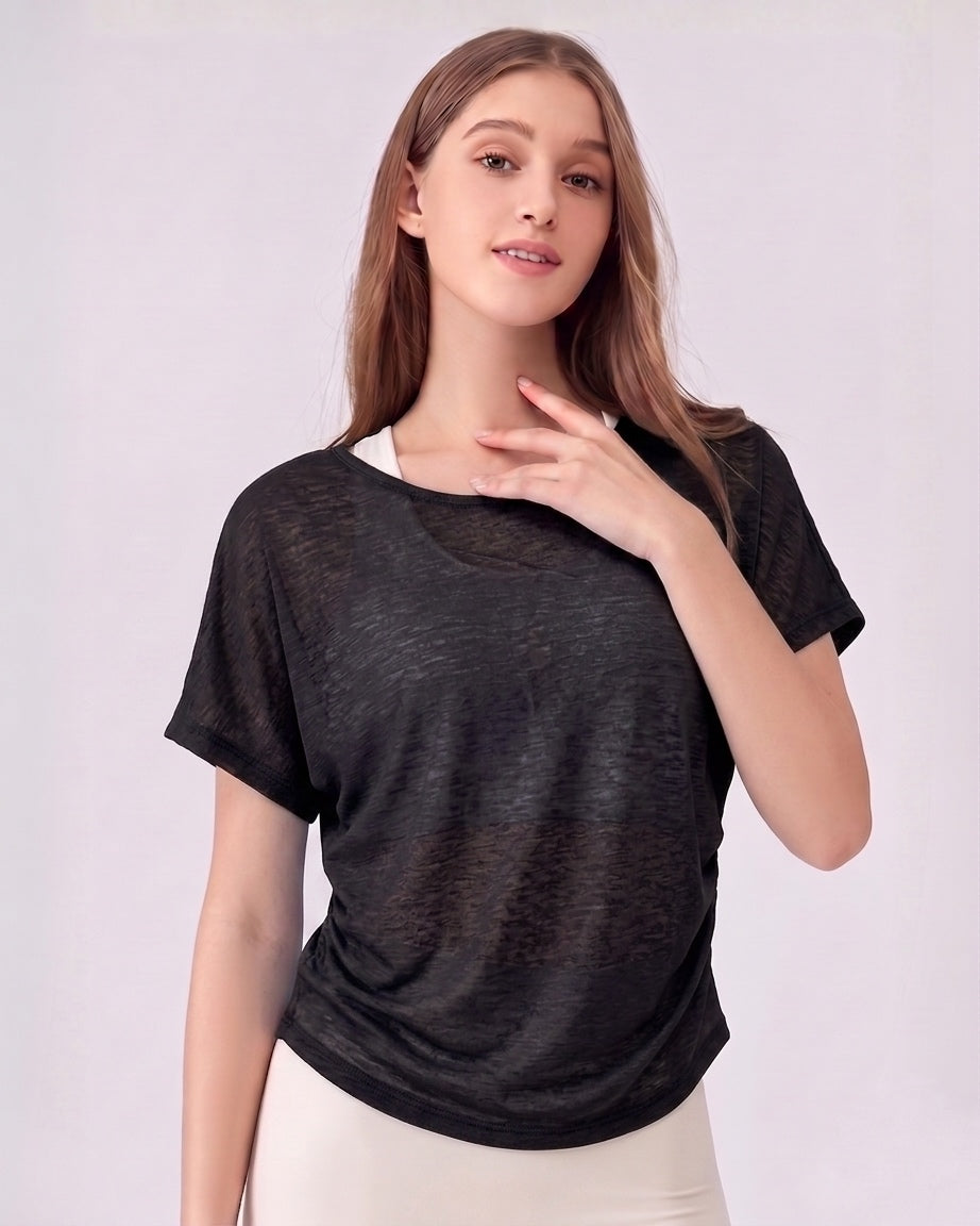 Rubé slouchy cut-out workout top